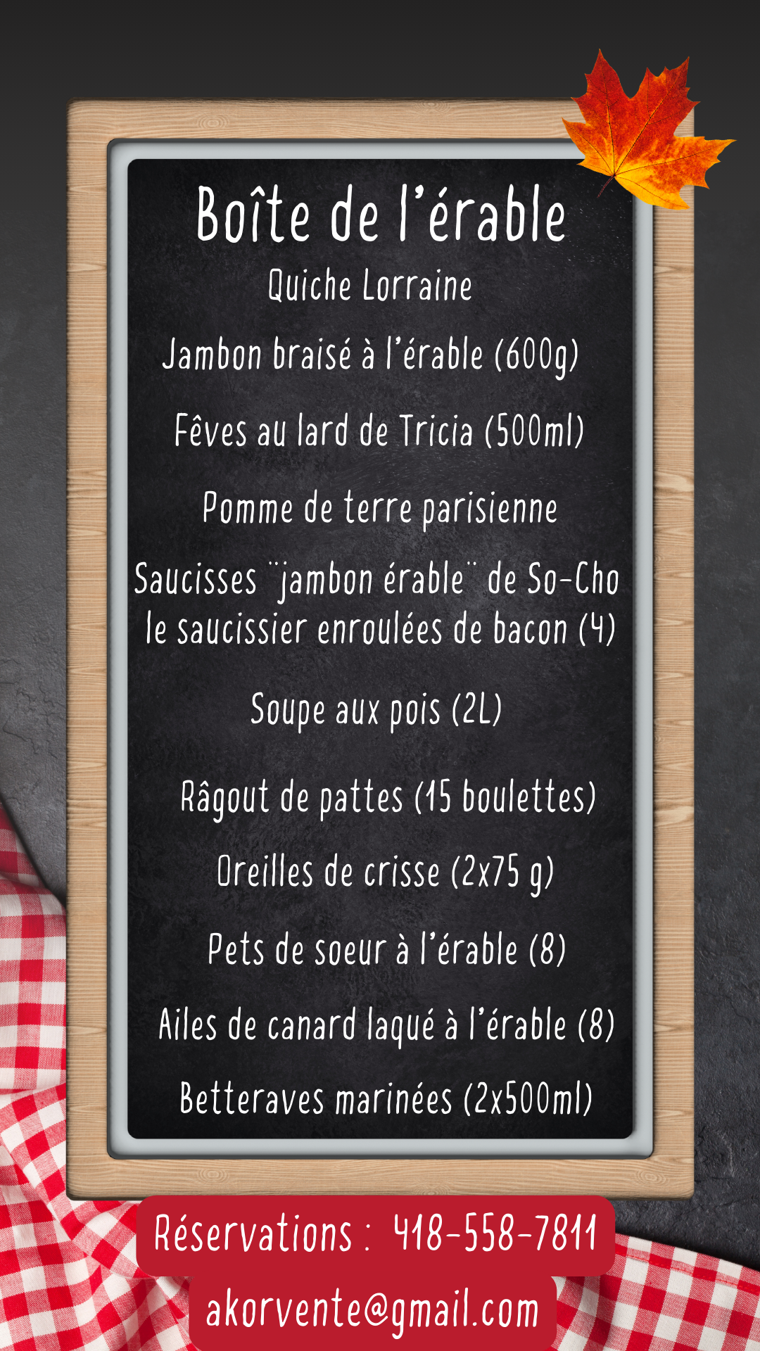 Boîte de l'érable